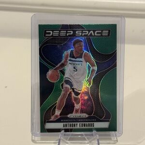 🏀 2024 Anthony Edwards Prizm Deep Space Green Prizm Minnesota Timberwolves SSP 🔥